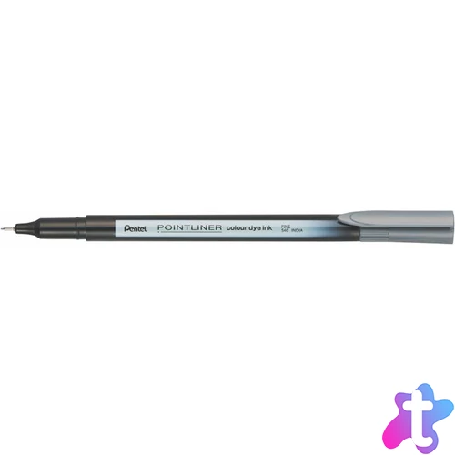 Tűfilc, 0,4 mm, PENTEL "Pointliner", szürke
