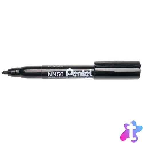 Alkoholos marker, 1,3 mm, kúpos, PENTEL "NN50", fekete