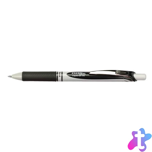 Zseléstoll, 0,35 mm, nyomógombos, PENTEL "EnerGelX BL77E", fekete