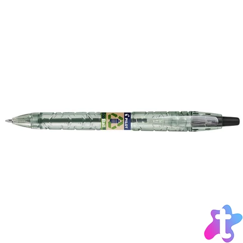 Golyóstoll, 0,27 mm, nyomógombos, PILOT "B2P EcoBall", fekete