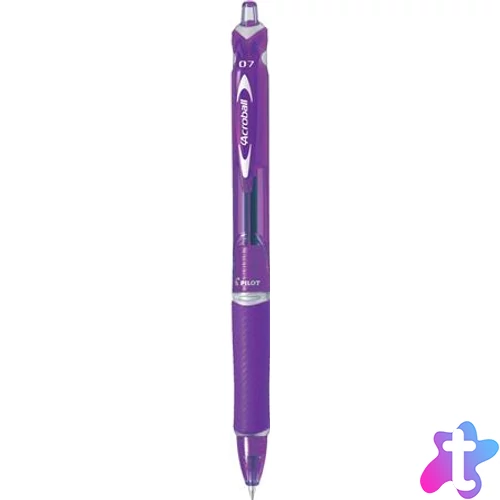 Golyóstoll, 0,25 mm, nyomógombos, PILOT "Acroball", lila