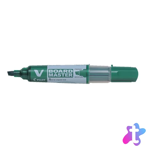 Táblamarker, 2,2-5,2 mm, vágott, PILOT "V-Board Master", zöld