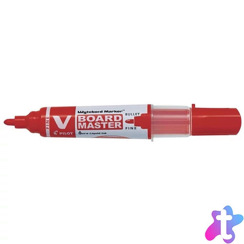 Táblamarker, 2,2-5,2 mm, vágott, PILOT "V-Board Master", piros