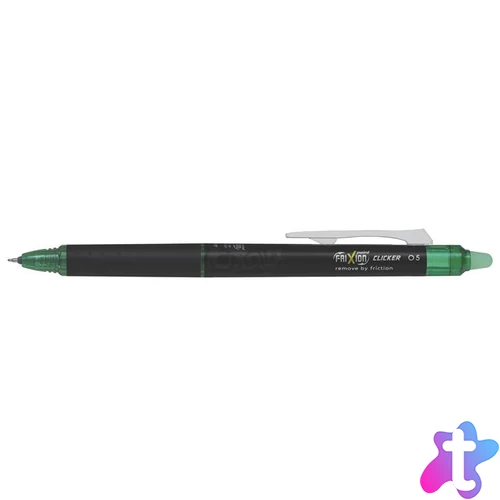 Rollertoll, 0,25 mm, tűhegyű, nyomógombos, törölhető, PILOT "Frixion Point Clicker ", zöld