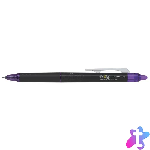 Rollertoll, 0,25 mm, tűhegyű, nyomógombos, törölhető, PILOT "Frixion Point Clicker ", lila