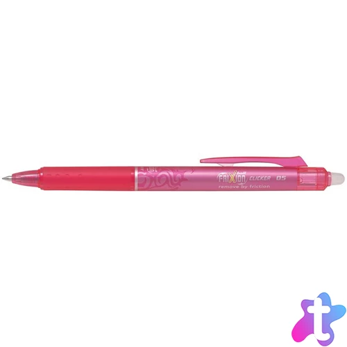 Rollertoll, 0,25 mm, törölhető, nyomógombos, PILOT "Frixion Clicker", rózsaszín
