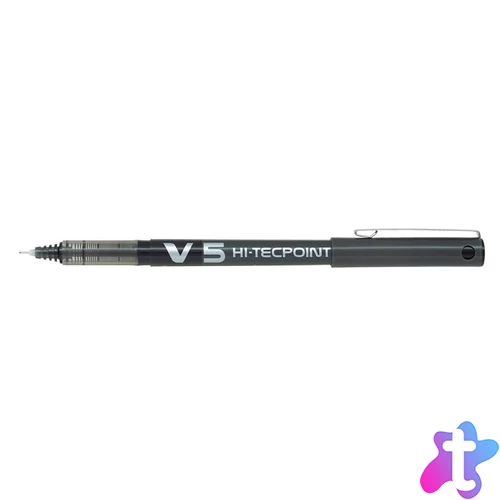 Rollertoll, 0,3 mm, tűhegyű, kupakos, PILOT "Hi-Tecpoint V5", fekete