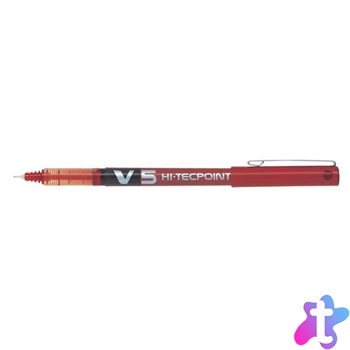 Rollertoll, 0,3 mm, tűhegyű, kupakos, PILOT "Hi-Tecpoint V5", piros