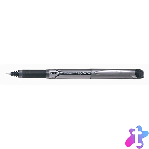 Rollertoll, 0,3 mm, tűhegyű, kupakos, PILOT "Hi-Tecpoint V5 Grip", fekete