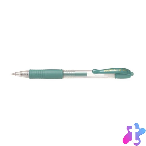 Zseléstoll, 0,32 mm, nyomógombos, PILOT "G-2 Metallic", zöld