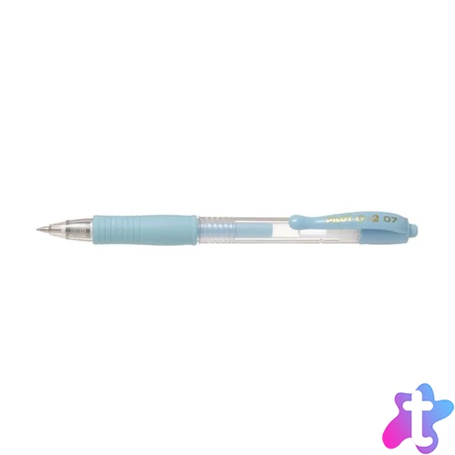 Zseléstoll, 0,32 mm, nyomógombos, PILOT "G-2 Pastel", világoskék