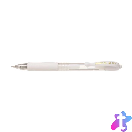 Zseléstoll, 0,32 mm, nyomógombos, PILOT "G-2 Pastel", fehér