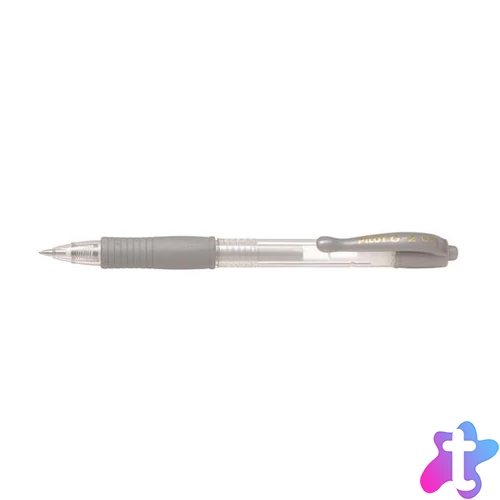Zseléstoll, 0,32 mm, nyomógombos, PILOT "G-2 Metallic", ezüst