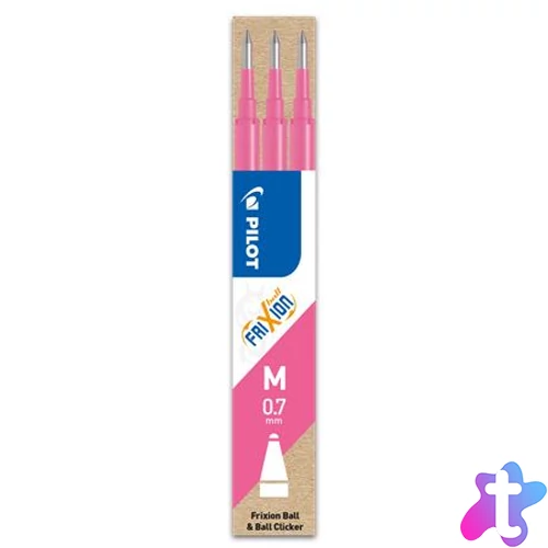 Rollertoll betét, 0,35 mm, törölhető, PILOT "Frixion Ball/Clicker", rózsaszín