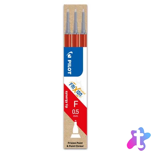 Rollertoll betét, 0,25 mm, tűhegyű, törölhető, PILOT "Frixion Point", piros