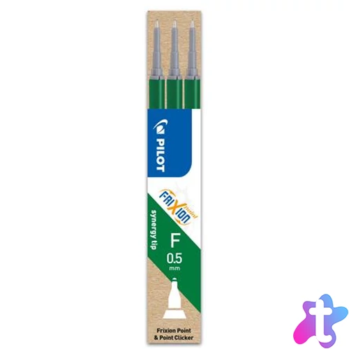 Rollertoll betét, 0,25 mm, tűhegyű, törölhető, PILOT "Frixion Point", zöld
