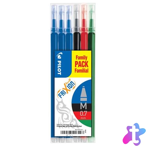 Rollertoll betét, 0,35 mm, törölhető, PILOT "Frixion Ball/Clicker", 4 vegyes szín