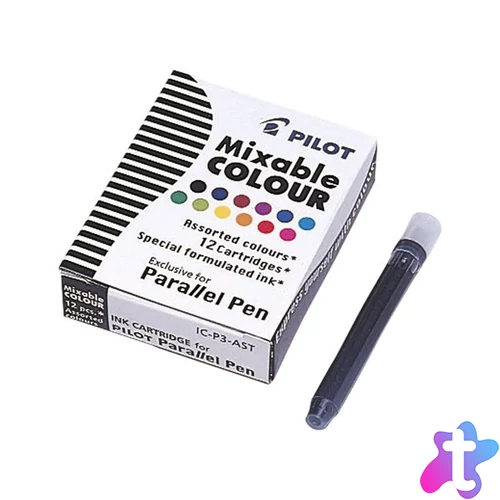 Töltőtoll patron, PILOT "Parallel Pen", 12 különböző szín
