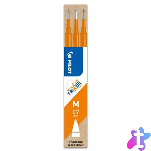 Rollertoll betét, 0,35 mm, törölhető, PILOT "Frixion Ball/Clicker", narancssárga