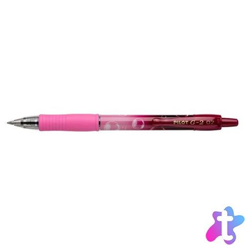 Zseléstoll, 0,32 mm, nyomógombos, PILOT "G-2 Pink Bubble", kék