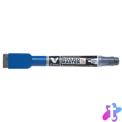Táblamarker, törlőkupakkal, 1,3 mm, EF, kúpos, PILOT "V-Board Master S", kék