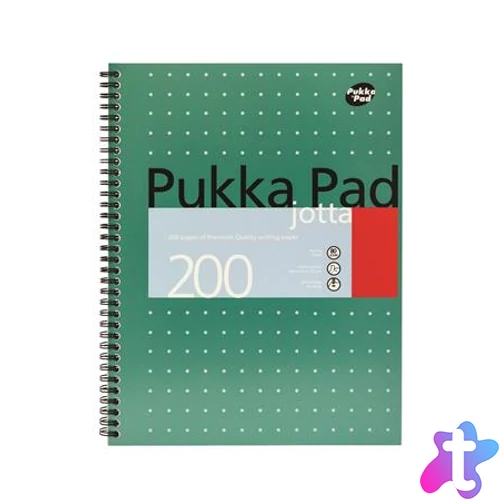 Spirálfüzet, A4+, vonalas, 100 lap, PUKKA PAD, "Metallic Jotta"