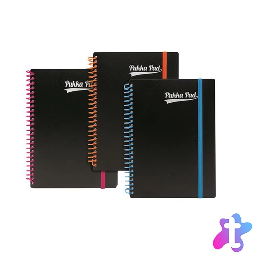 Spirálfüzet, A5, vonalas, 100 lap, PUKKA PAD, "Neon notepad"