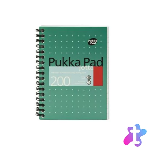 Spirálfüzet, A6, vonalas, 100 lap, PUKKA PAD, "Metallic Jotta"