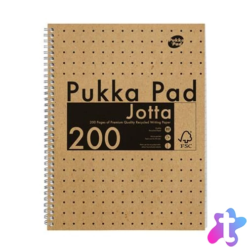 Spirálfüzet, A4, vonalas, 100 lap, PUKKA PAD "Jotta Kraft"
