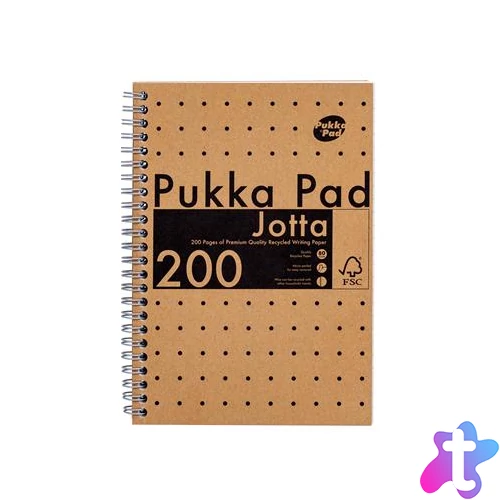Spirálfüzet, A5, vonalas, 100 lap, PUKKA PAD "Jotta Kraft"