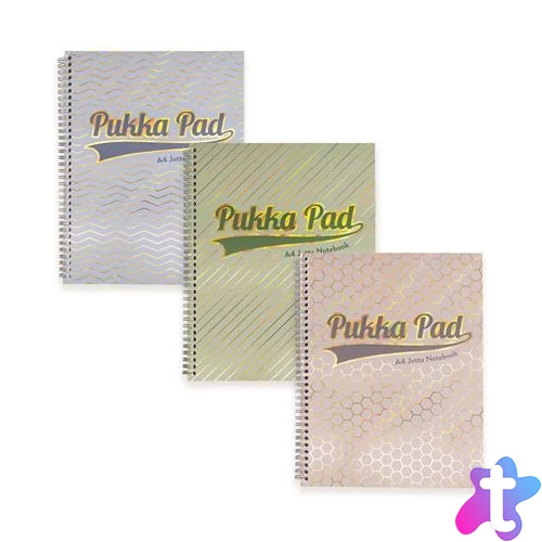 Spirálfüzet, A4+, vonalas, 100 lap, PUKKA PAD "Haze Jotta", vegyes szín