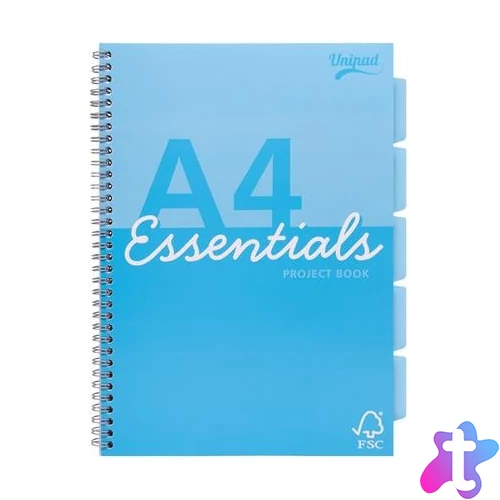 Spirálfüzet, A4, vonalas, 100 lap, PUKKA PAD "Unipad Essentials Project Book", vegyes