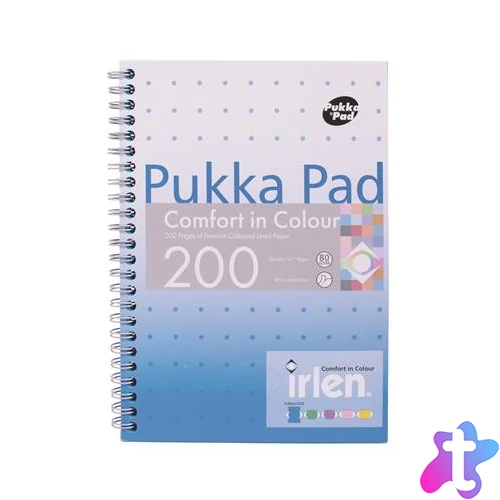 Spirálfüzet, A5, vonalas, 100 lap, PUKKA PAD "Irlen Jotta Turquise"