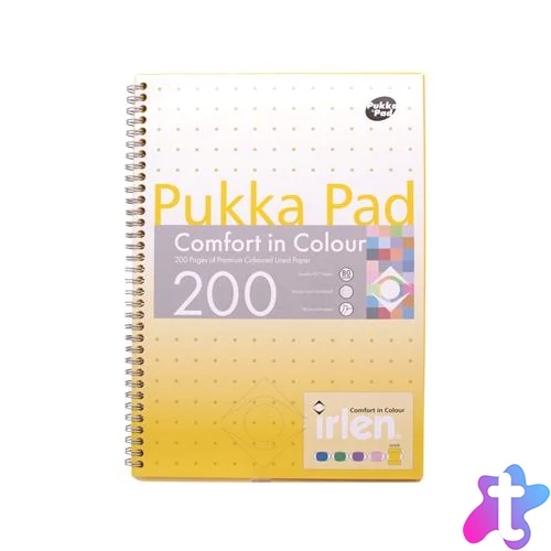 Spirálfüzet, A4, vonalas, 100 lap, PUKKA PAD "Irlen Jotta Gold"