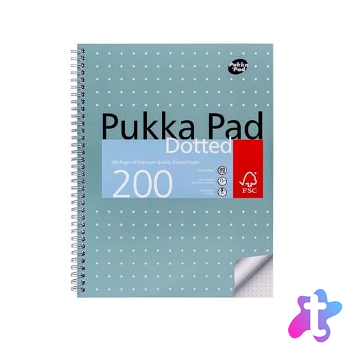 Spirálfüzet, A4+, pontrácsos, 100 lap, PUKKA PAD "Metallic Jotta"
