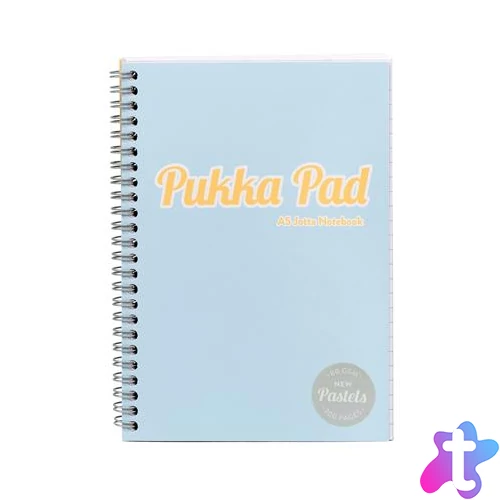 Spirálfüzet, A5, vonalas, 200 lap, PUKKA PAD "Pastel Jotta Pad", vegyes szín