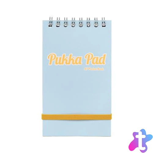 Jegyzetfüzet, spirálozott, A7, vonalas, 50 lap, PUKKA PAD "Pastel", vegyes színek