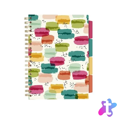 Spirálfüzet, B5, vonalas, 100 lap, PUKKA PAD "Colour Wash Project Book", vegyes minta