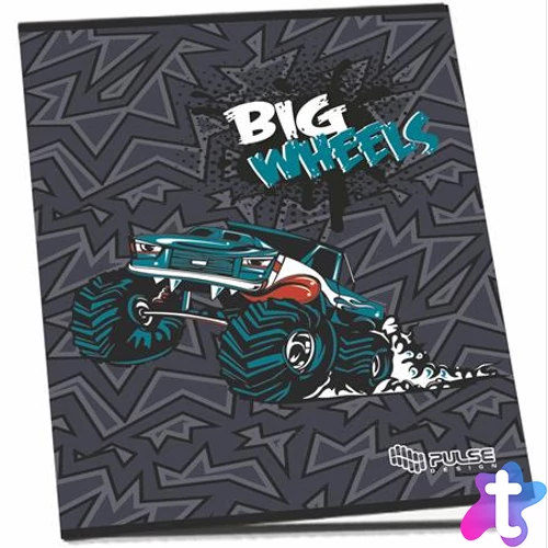 Füzet, tűzött, A5, kockás, 52 lap, PULSE "Boys"