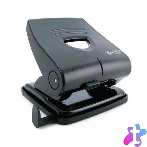 Lyukasztó, kétlyukú, 30 lap, antbakteriális, RAPESCO "827-P", fekete