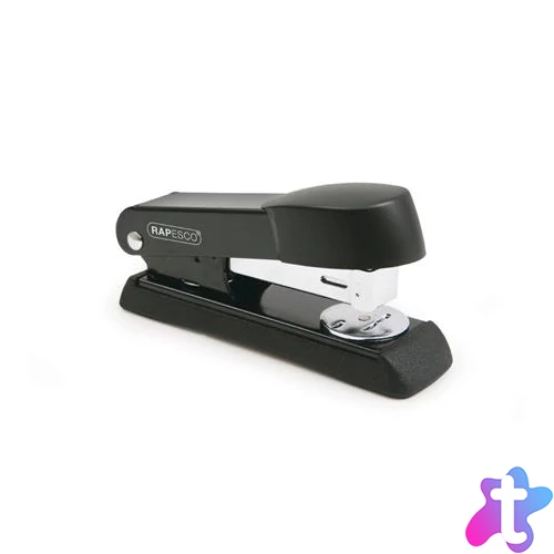 Tűzőgép, 24/6, 26/6, 20 lap, fém, RAPESCO "Minno Half-Strip", fekete