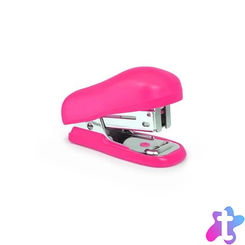 Tűzőgép, 24/6, 26/6, 12 lap, RAPESCO "Bug Mini", pink