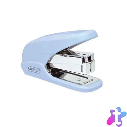 Tűzőgép, 24/6, 26/6, 20 lap, könnyített tűzés, RAPESCO "X5-Mini Less Effort", világoskék