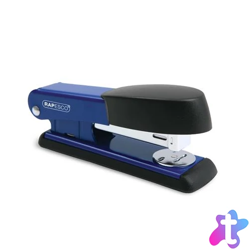 Tűzőgép, 24/6, 26/6, 25 lap, fém, RAPESCO "Bowfin Half-Strip", kék