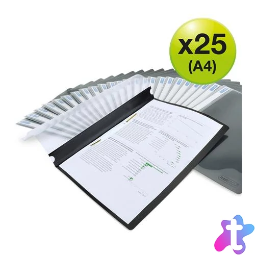 Gyorsfűző, PP, A4, RAPESCO "Eco", fekete