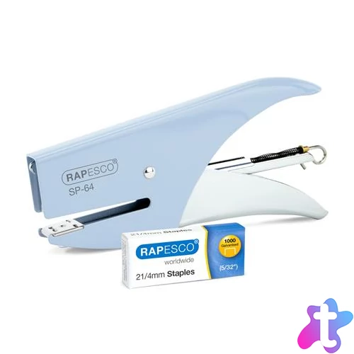 Tűzőgép, kézi, 21/4, 12 lap, RAPESCO "SP-64", kék