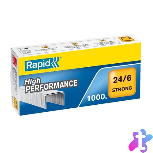 Tűzőkapocs, 24/6, horganyzott, RAPID "Strong"