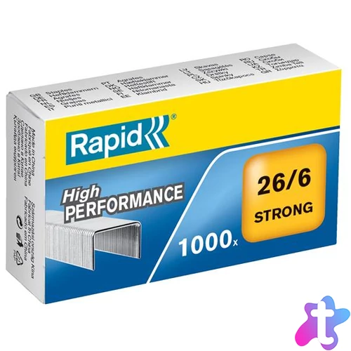Tűzőkapocs, 26/6, horganyzott, RAPID "Strong"