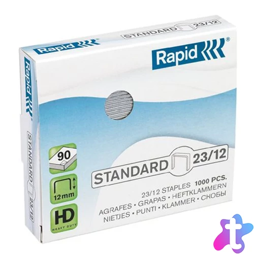 Tűzőkapocs, 23/12, horganyzott, RAPID "Standard"