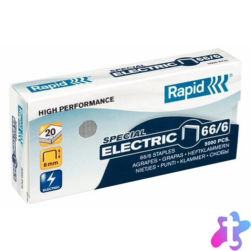 Tűzőkapocs, 66/6, horganyzott, RAPID "Strong"